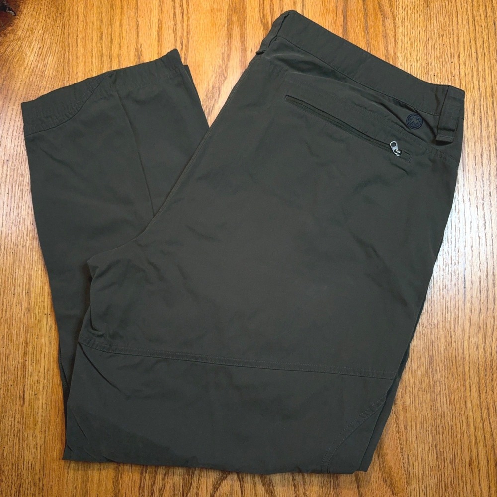 Marmot Hiking Pants Mens 40X28 Green Outdoor Technical Cargo Zipper K42400